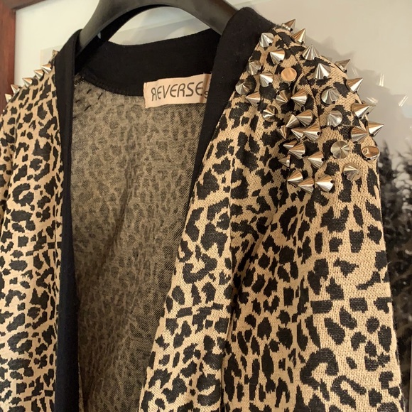Reverse leopard cardigan - Picture 2 of 2